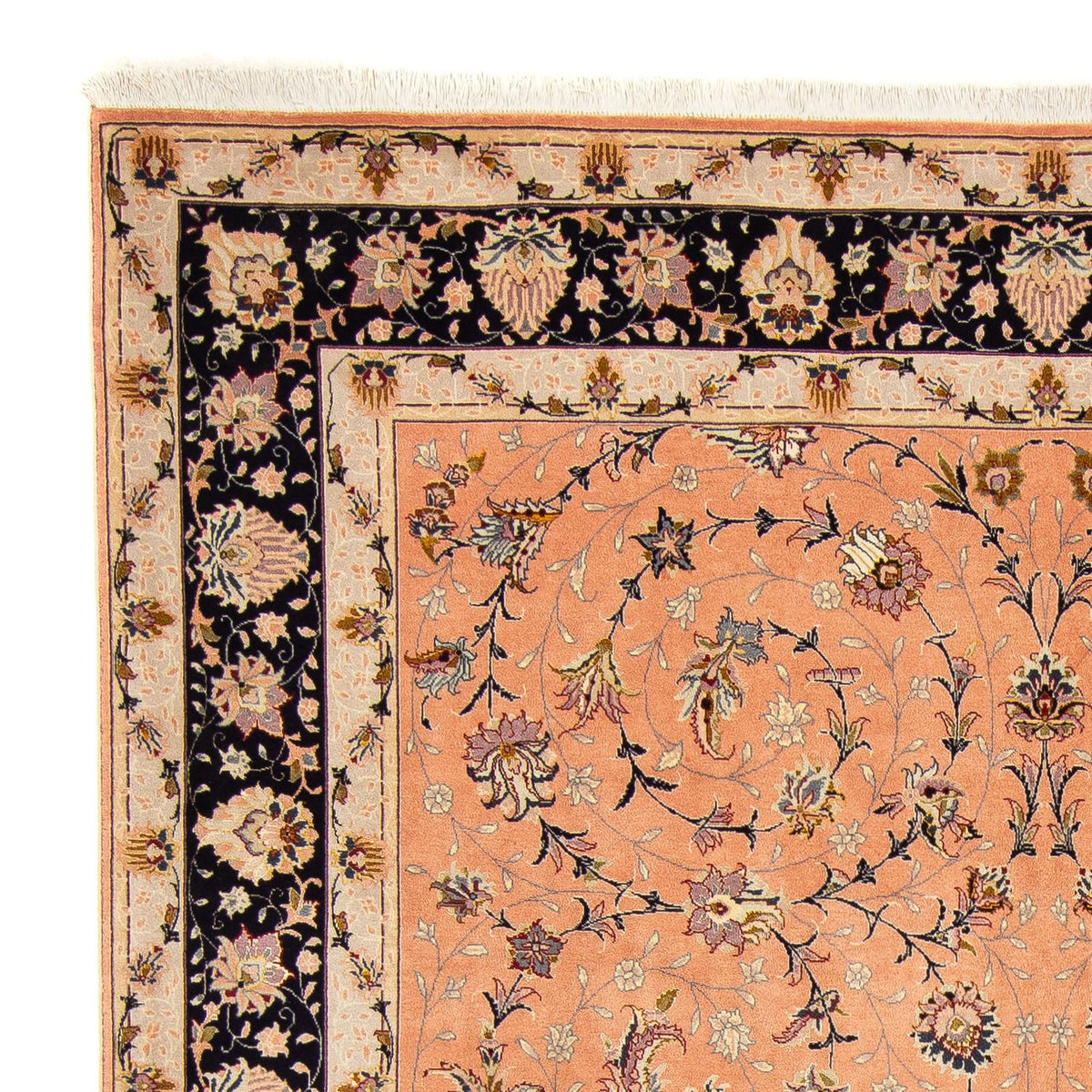 Alfombra Persa - Tabriz - Real - 246 x 196 cm - marrón claro