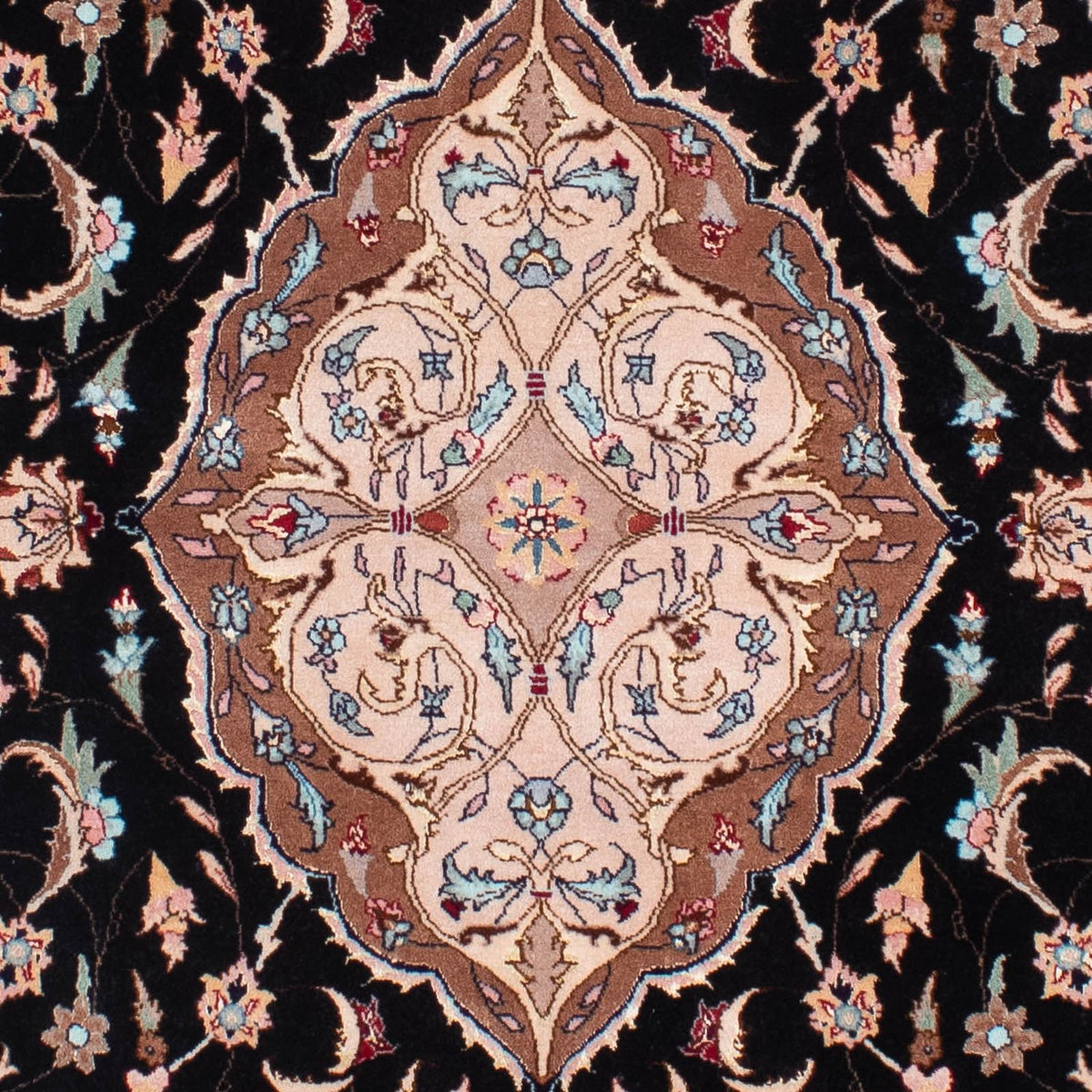 Alfombra Persa - Tabriz - Real - 201 x 155 cm - azul oscuro