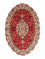 Alfombra Persa - Tabriz - Real oval  - 195 x 130 cm - rojo
