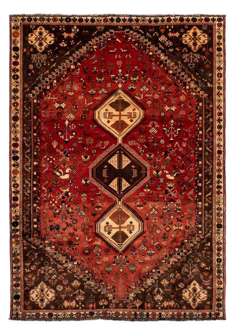 Alfombra persa - Nómada - 304 x 206 cm - rojo oscuro
