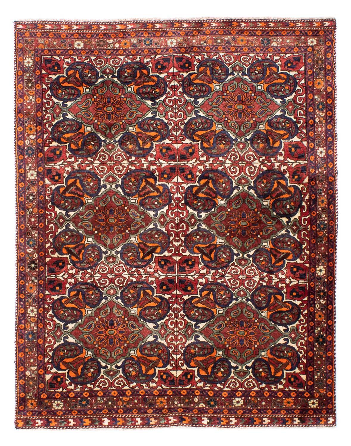 Alfombra persa - Nómada - 198 x 150 cm - multicolor