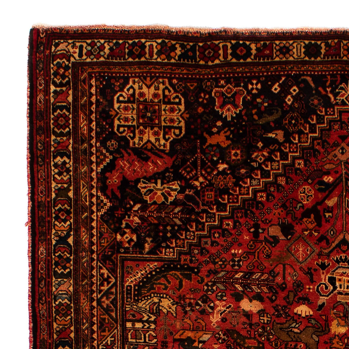 Alfombra persa - Nómada - 268 x 205 cm - rojo oscuro