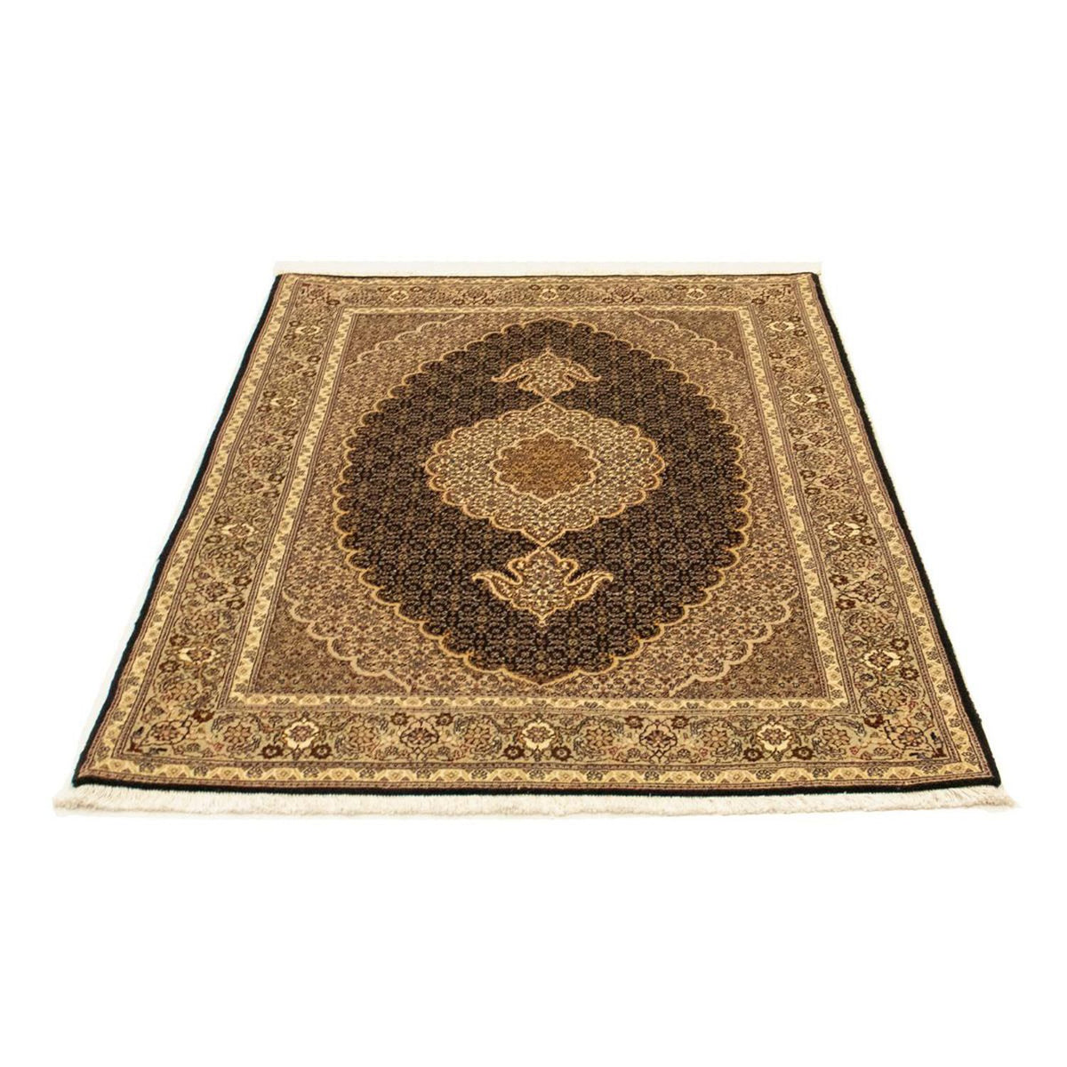Alfombra Persa - Tabriz - Real - 146 x 106 cm - azul oscuro