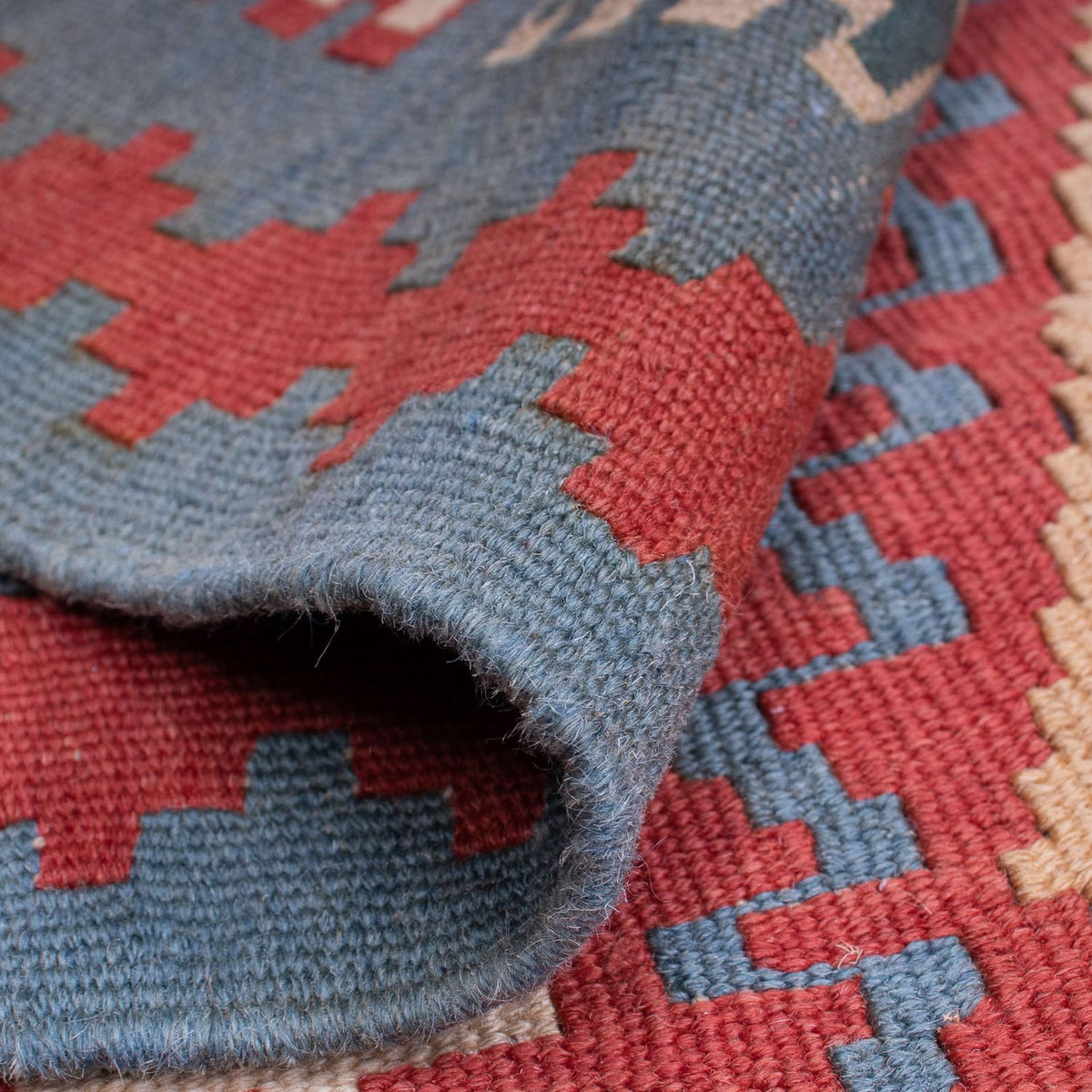 Alfombra Kelim - Oriental - 168 x 113 cm - rojo oscuro