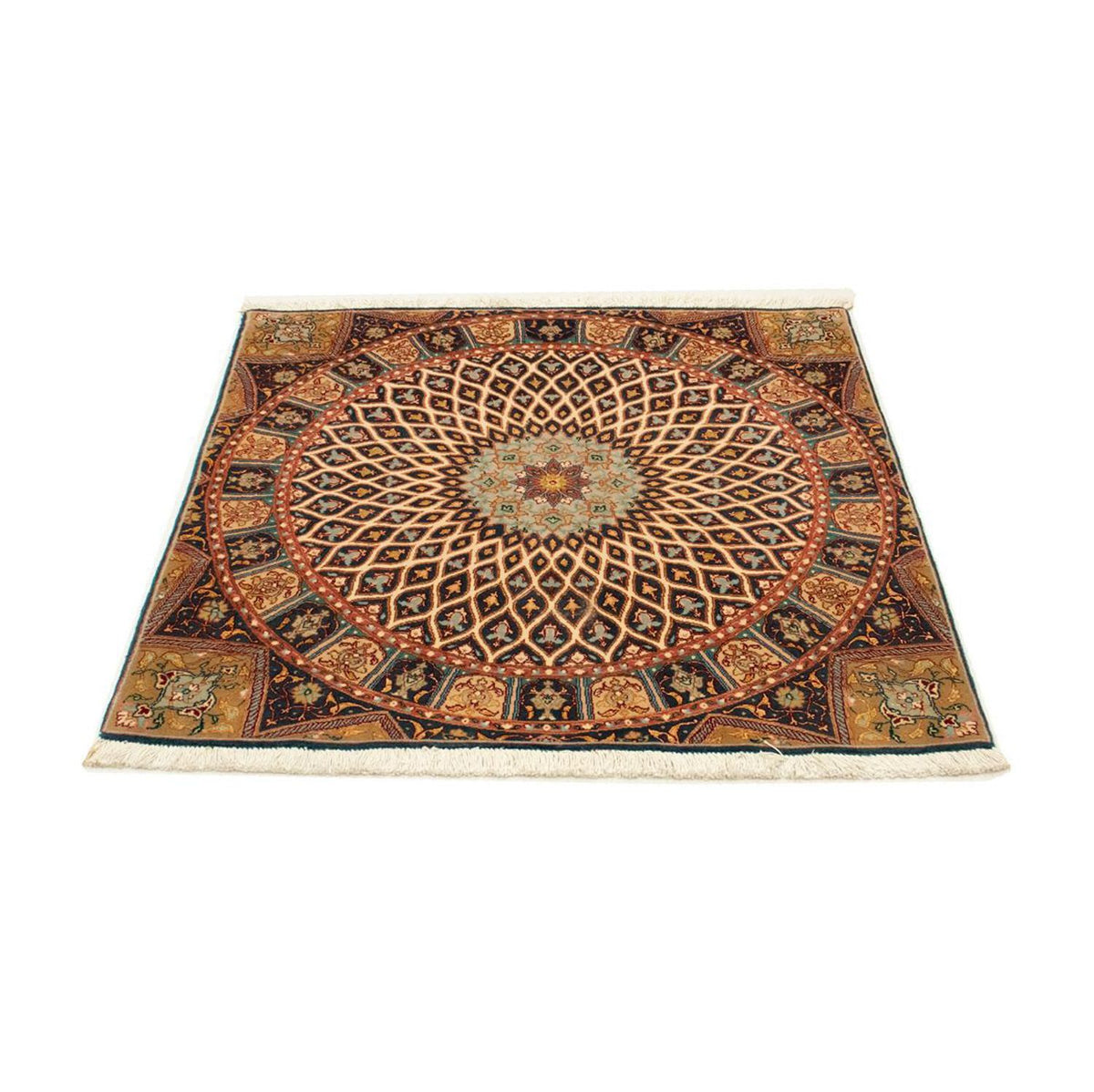 Alfombra Persa - Tabriz - Real cuadrado - 100 x 100 cm - multicolor
