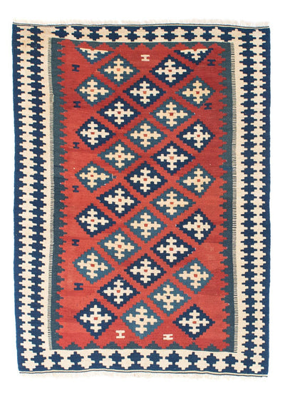 Kilim Fars 106x150cm - rojo oscuro