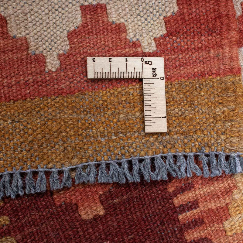 Alfombra de pasillo Alfombra Kelim - Splash - 309 x 93 cm - rojo claro