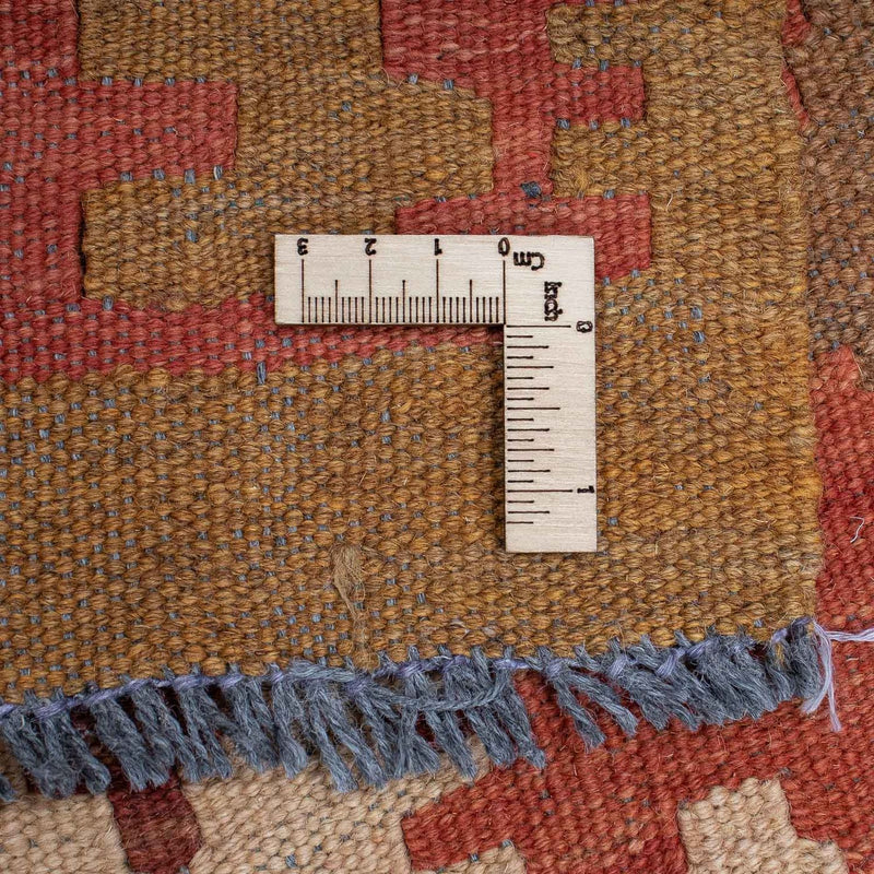 Alfombra de pasillo Alfombra Kelim - Splash - 323 x 90 cm - rojo claro