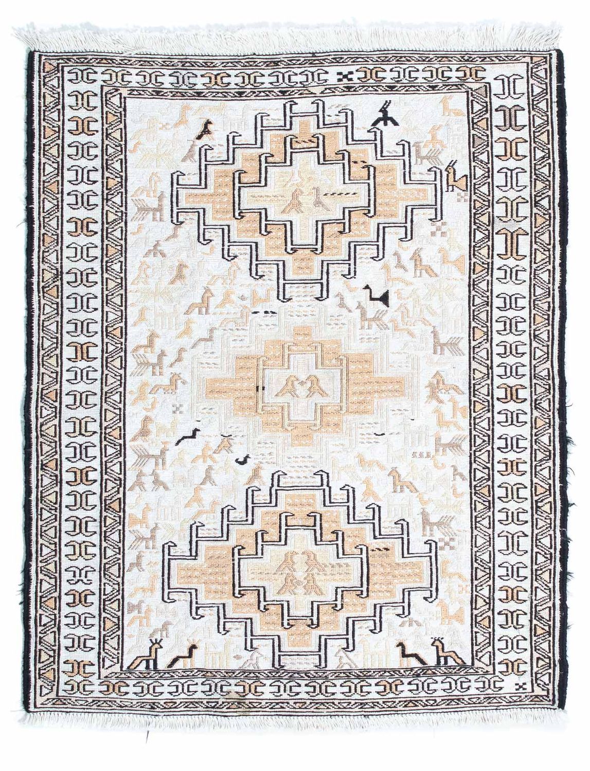 Alfombra Kelim - Oriental - 95 x 71 cm - beige