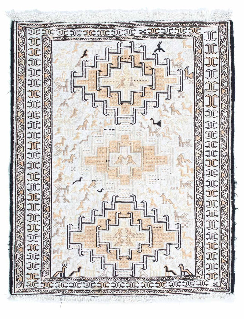 Alfombra Kelim - Oriental - 95 x 71 cm - beige