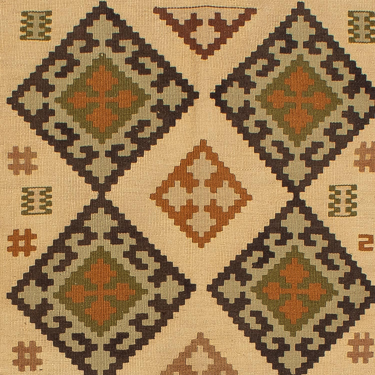Alfombra Kelim - Oriental - 198 x 135 cm - marrón claro