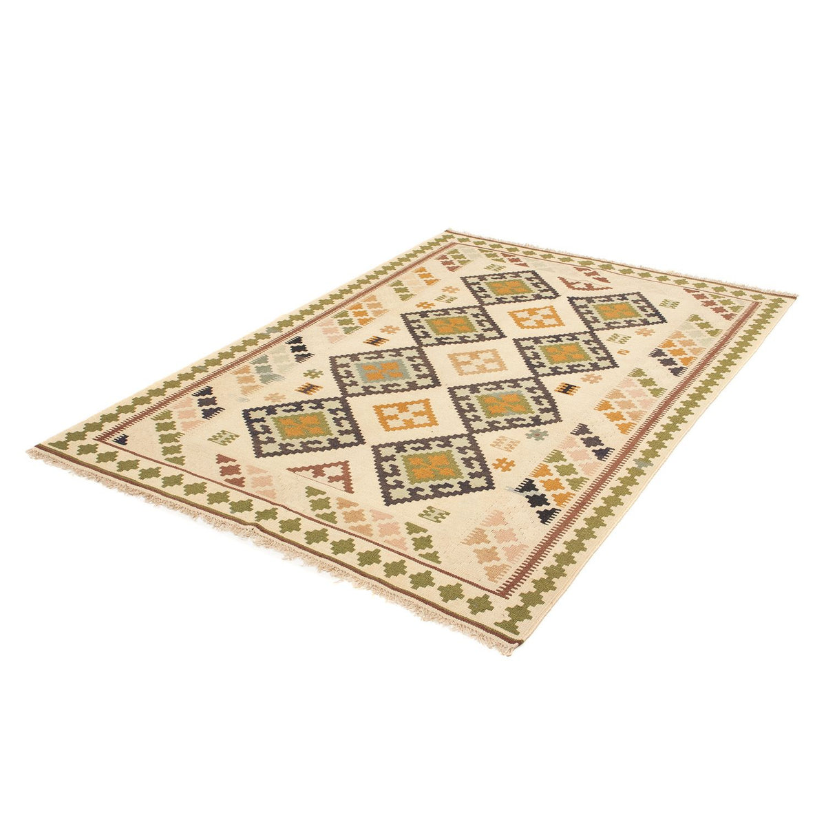 Alfombra Kelim - Oriental - 198 x 135 cm - marrón claro