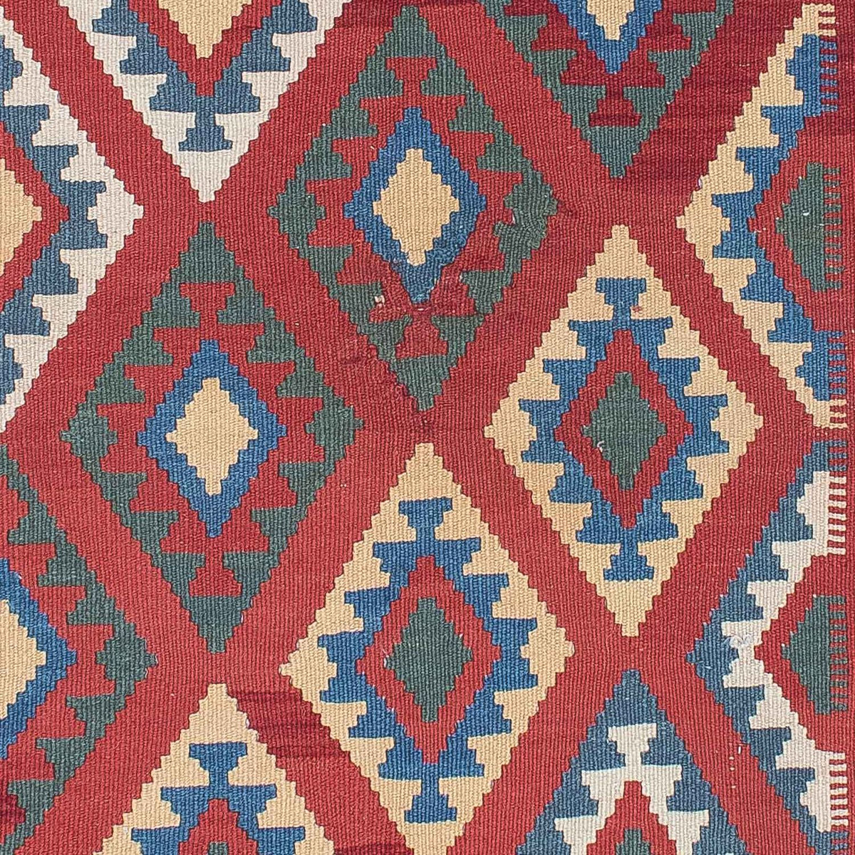 Alfombra Kelim - Oriental - 186 x 125 cm - rojo oscuro