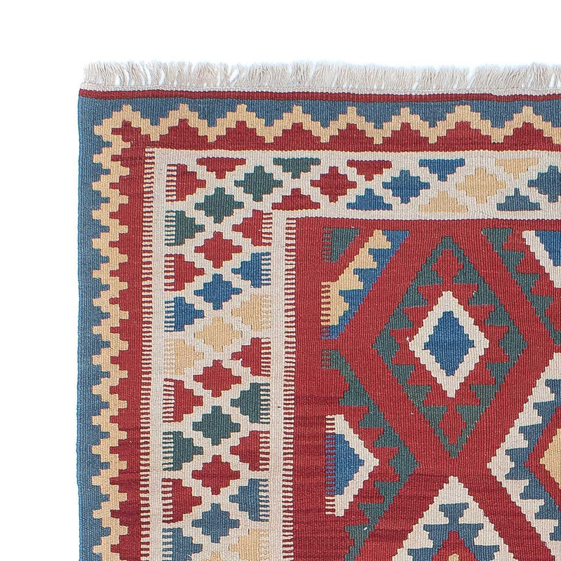 Alfombra Kelim - Oriental - 186 x 125 cm - rojo oscuro