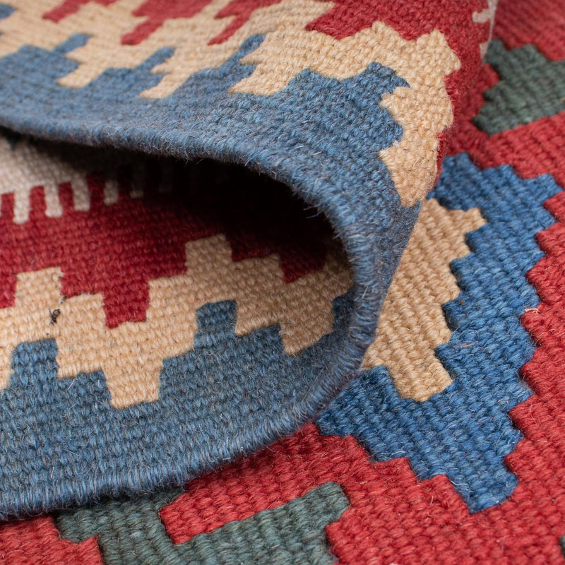 Alfombra Kelim - Oriental - 186 x 125 cm - rojo oscuro