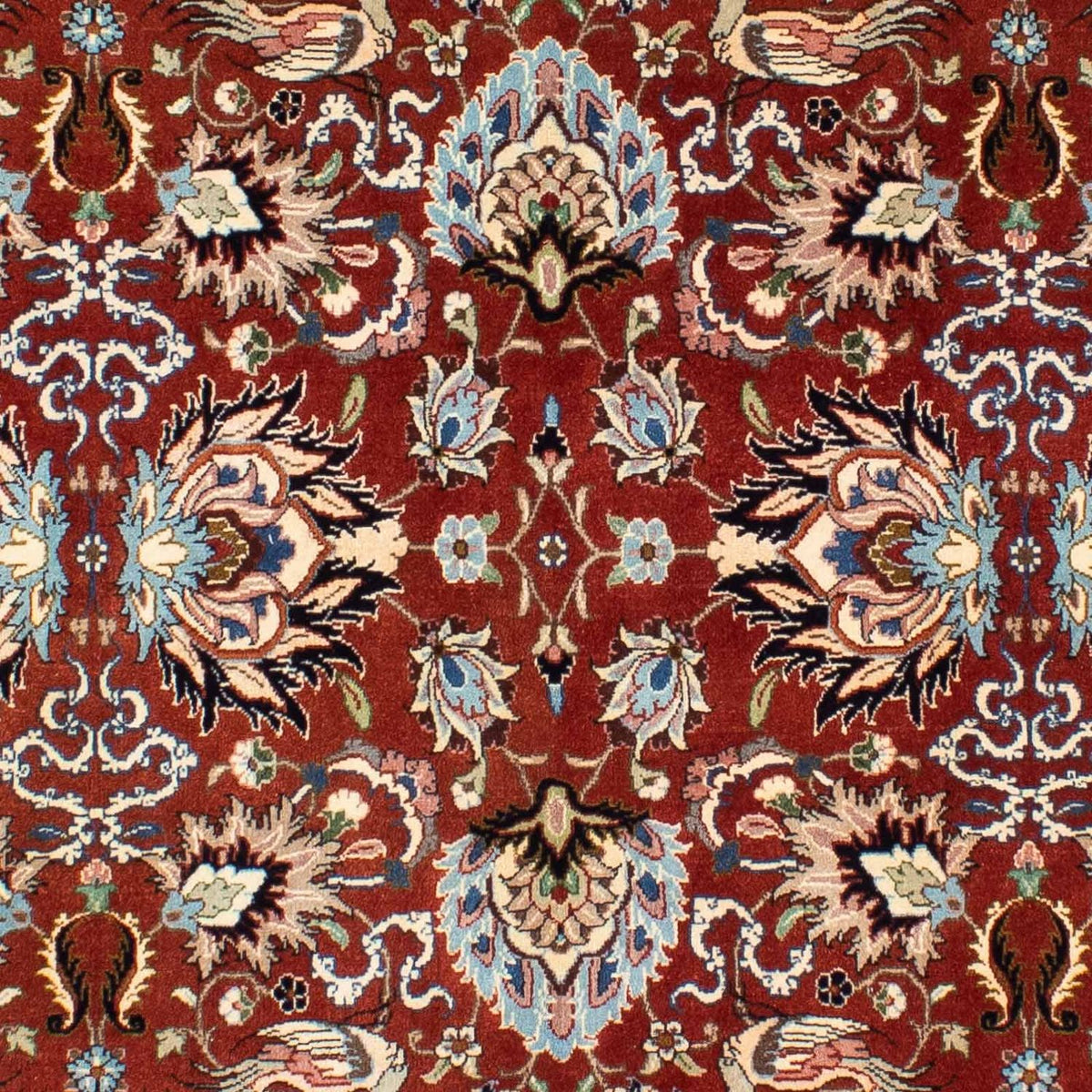 Alfombra persa - Ghom - 232 x 180 cm - rojo oscuro