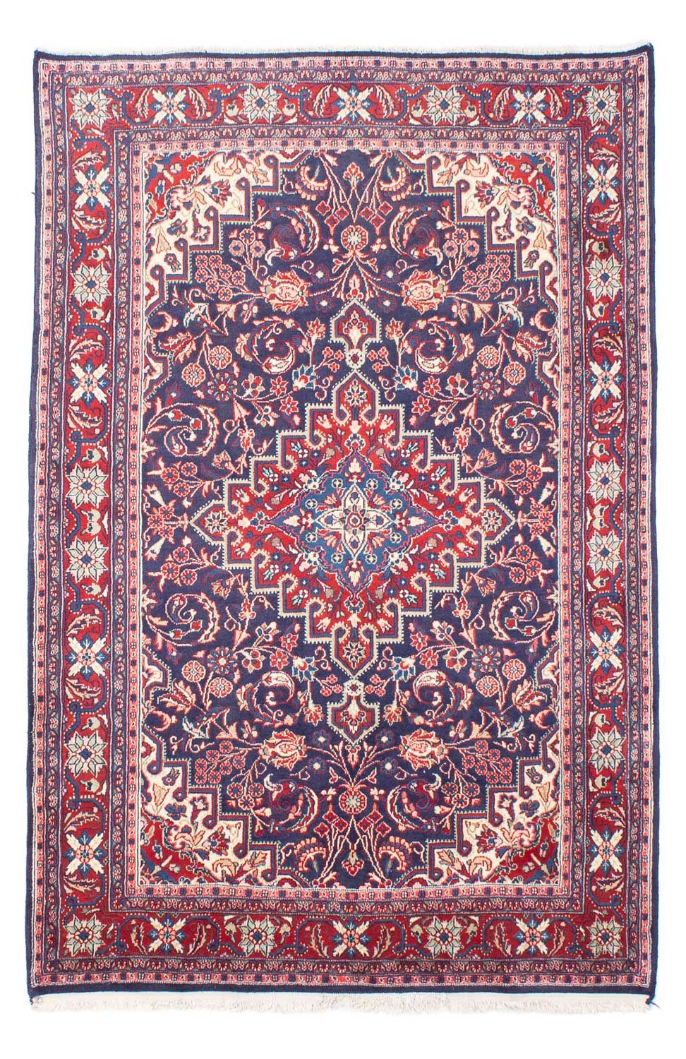Alfombra persa - Nómada - 211 x 132 cm - azul oscuro