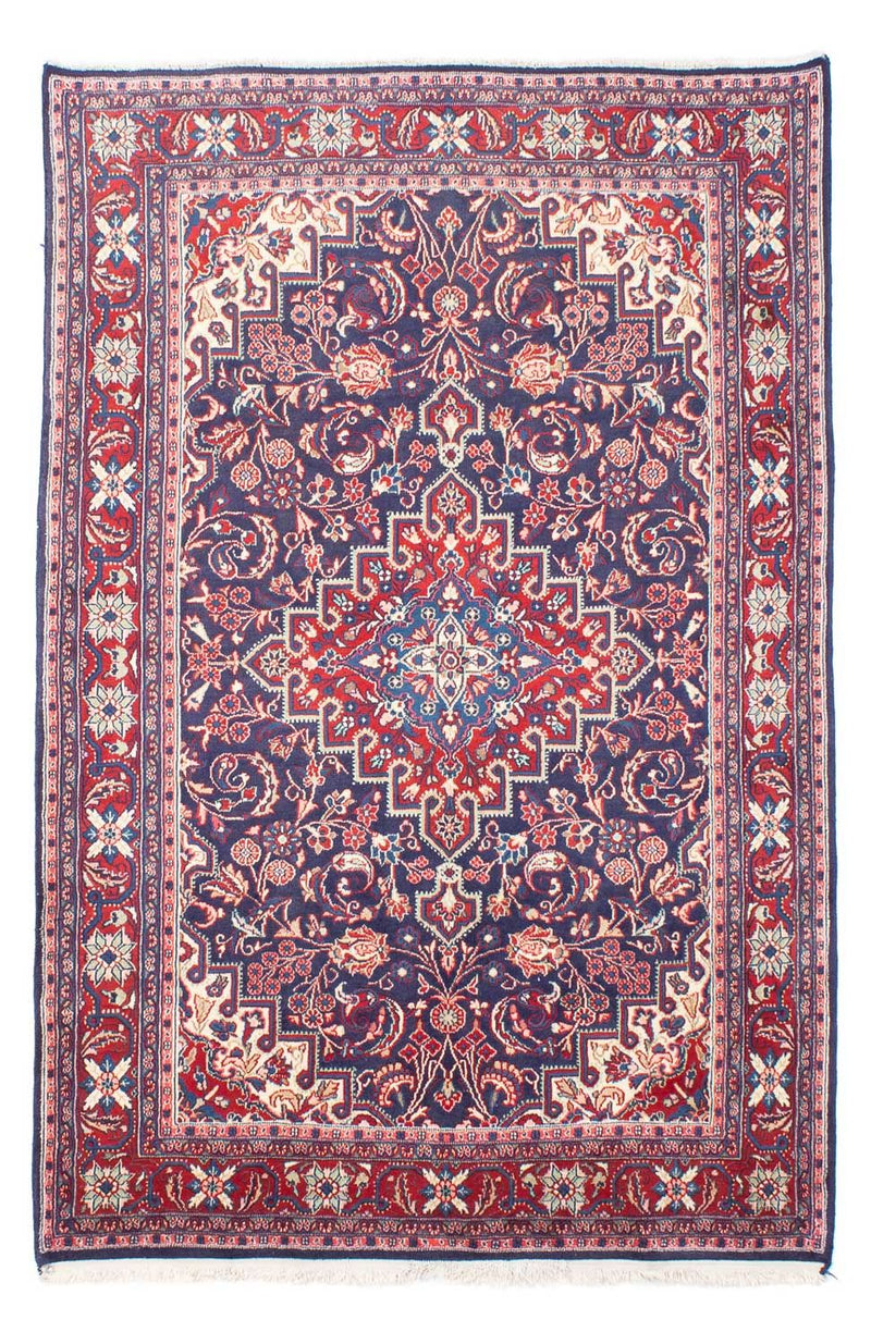 Alfombra persa - Nómada - 211 x 132 cm - azul oscuro