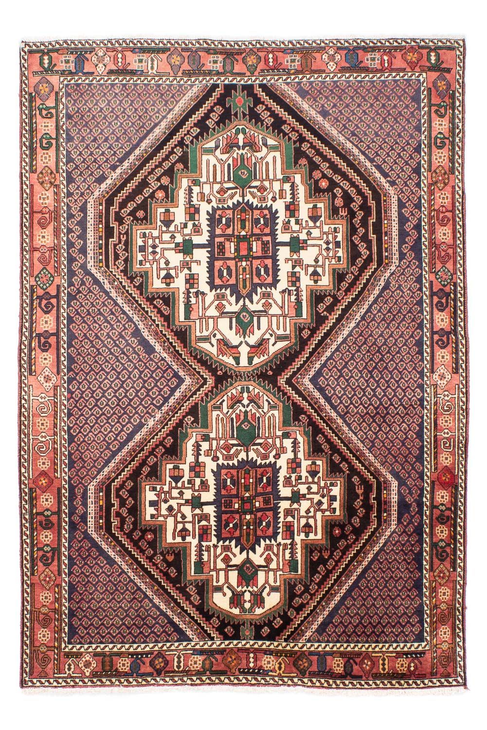 Alfombra persa - Nómada - 199 x 133 cm - rojo claro