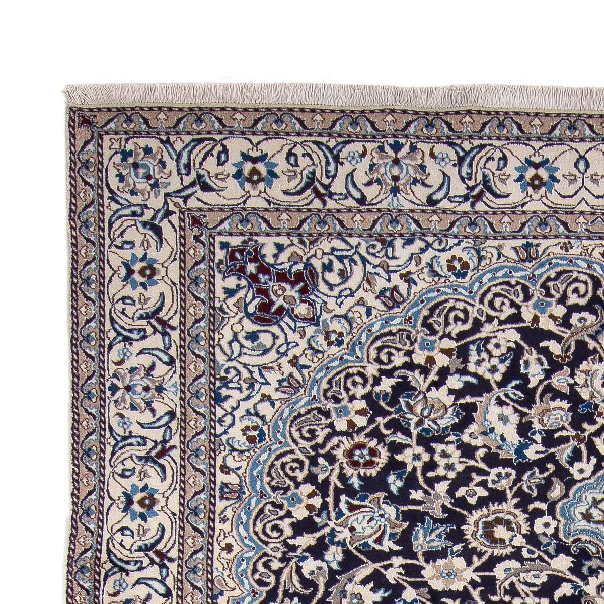 Alfombra persa - Nain - 350 x 243 cm - azul oscuro