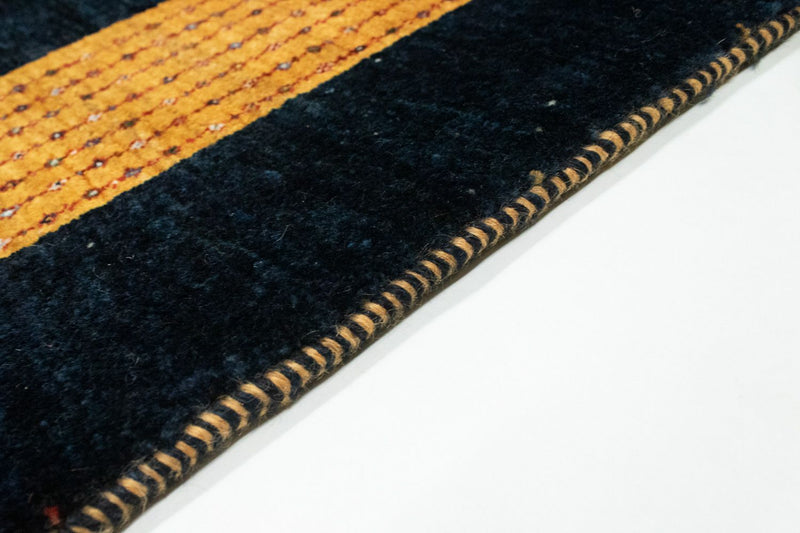 Alfombra Gabbeh - Loribaft Persa - 152 x 105 cm - azul oscuro