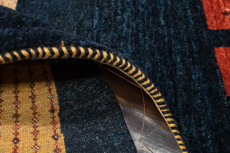 Alfombra Gabbeh - Loribaft Persa - 152 x 105 cm - azul oscuro