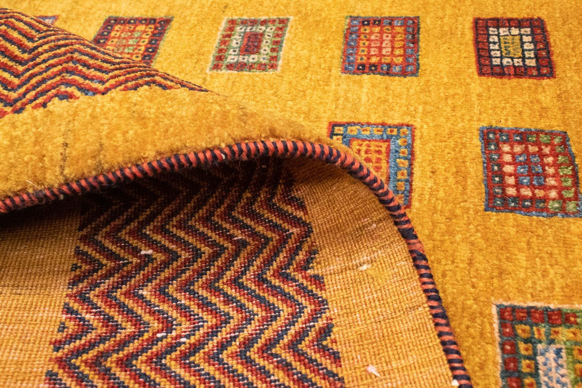 Alfombra Gabbeh - Loribaft Persa - 150 x 102 cm - oro