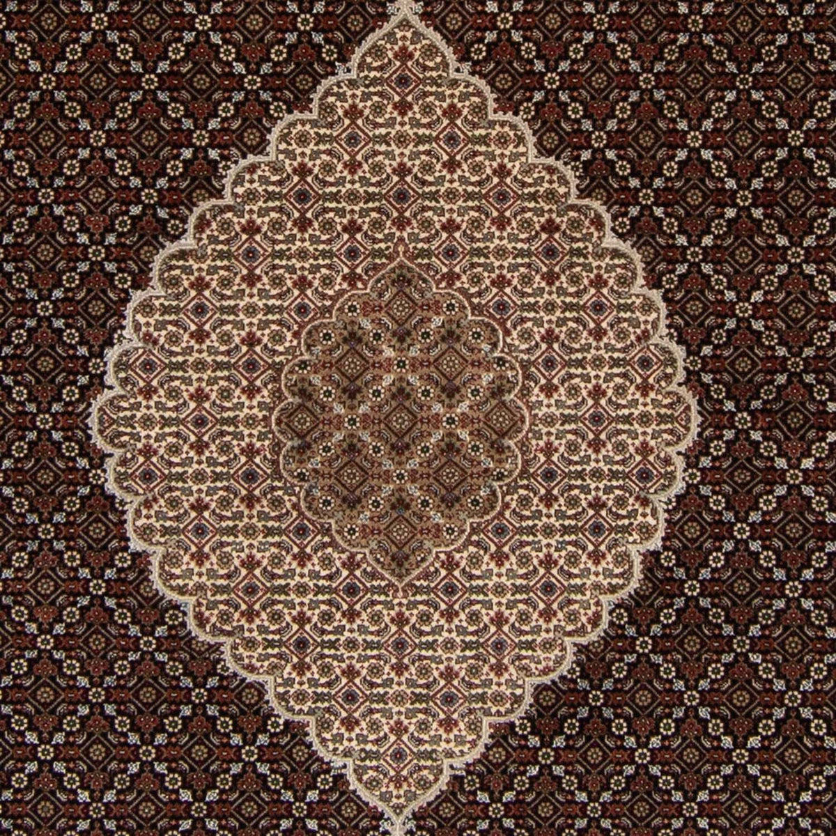 Alfombra persa - Tabriz - 253 x 246 cm - azul oscuro