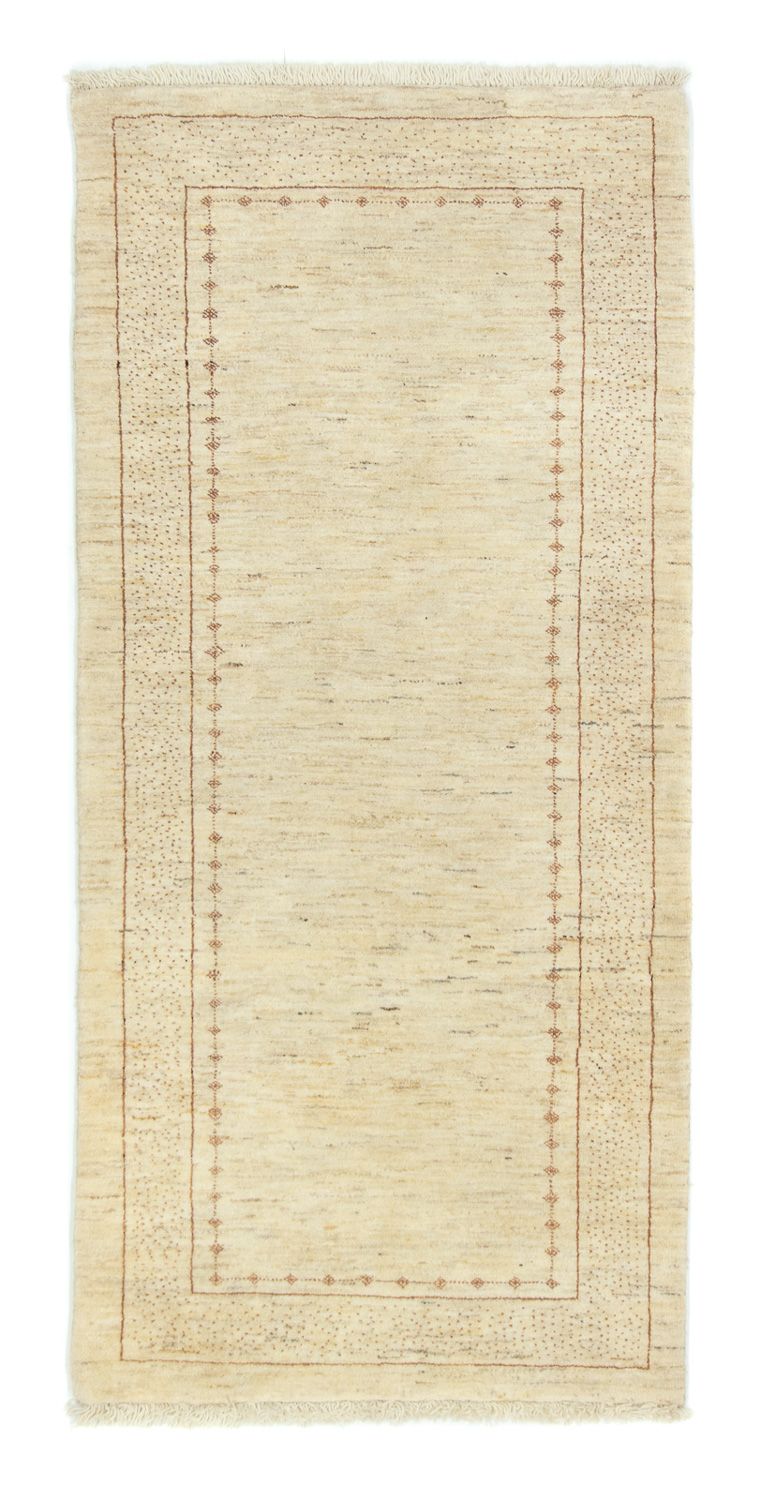 Alfombra de pasillo Alfombra Gabbeh - Loribaft Persa - 185 x 85 cm - beige