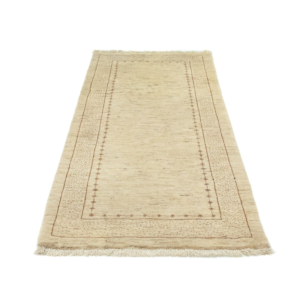 Alfombra de pasillo Alfombra Gabbeh - Loribaft Persa - 185 x 85 cm - beige