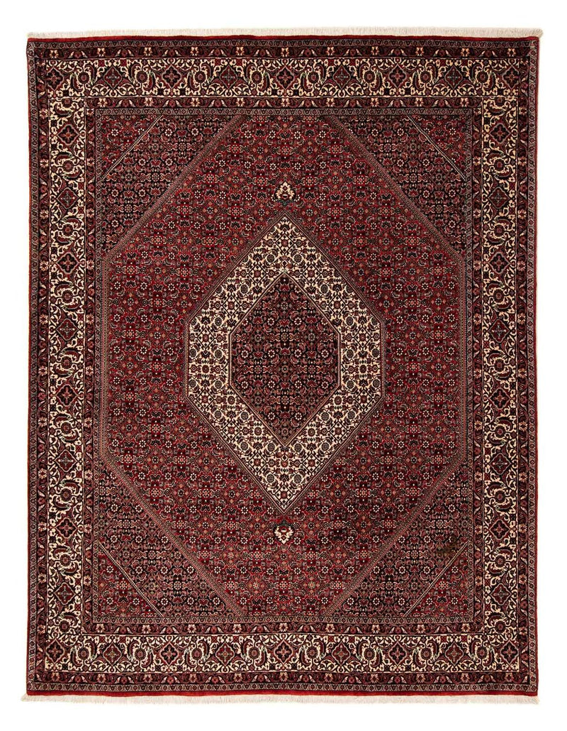 Alfombra persa - Bidjar - 253 x 202 cm - rojo oscuro