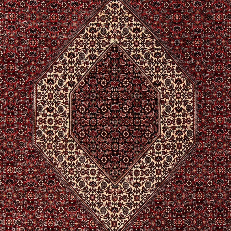 Alfombra persa - Bidjar - 253 x 202 cm - rojo oscuro