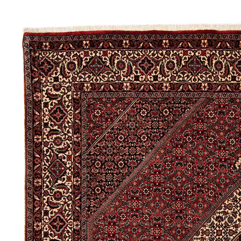 Alfombra persa - Bidjar - 253 x 202 cm - rojo oscuro