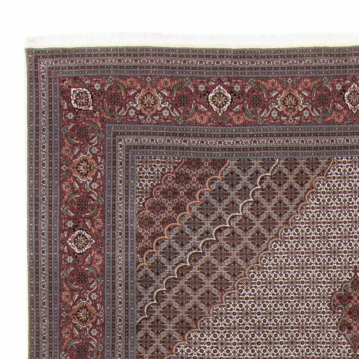 Alfombra persa - Tabriz - 355 x 253 cm - marrón oscuro