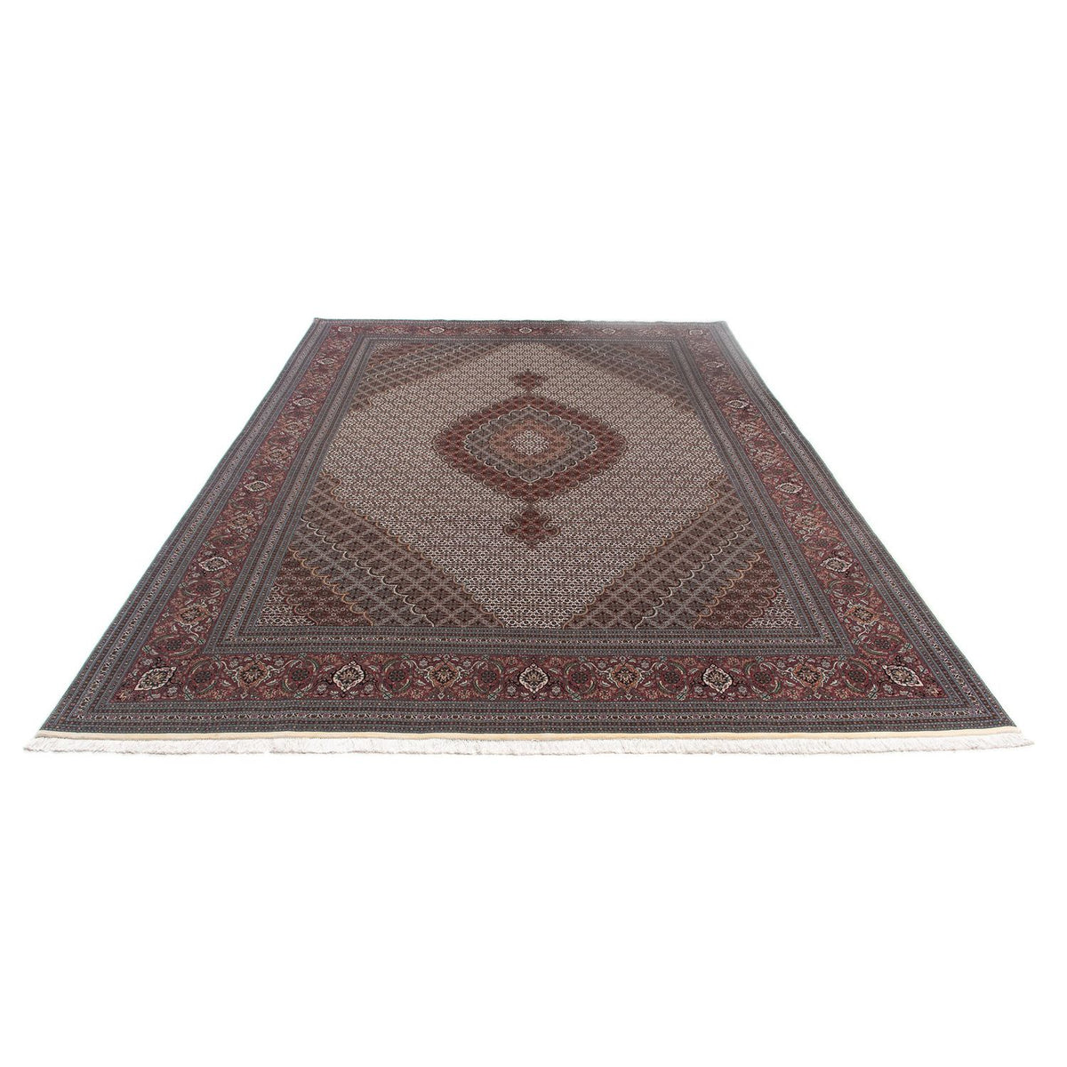 Alfombra persa - Tabriz - 355 x 253 cm - marrón oscuro