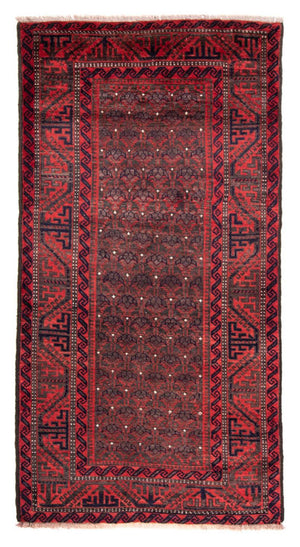 Alfombra de pasillo Alfombra persa - Nómada - 240 x 113 cm - rojo
