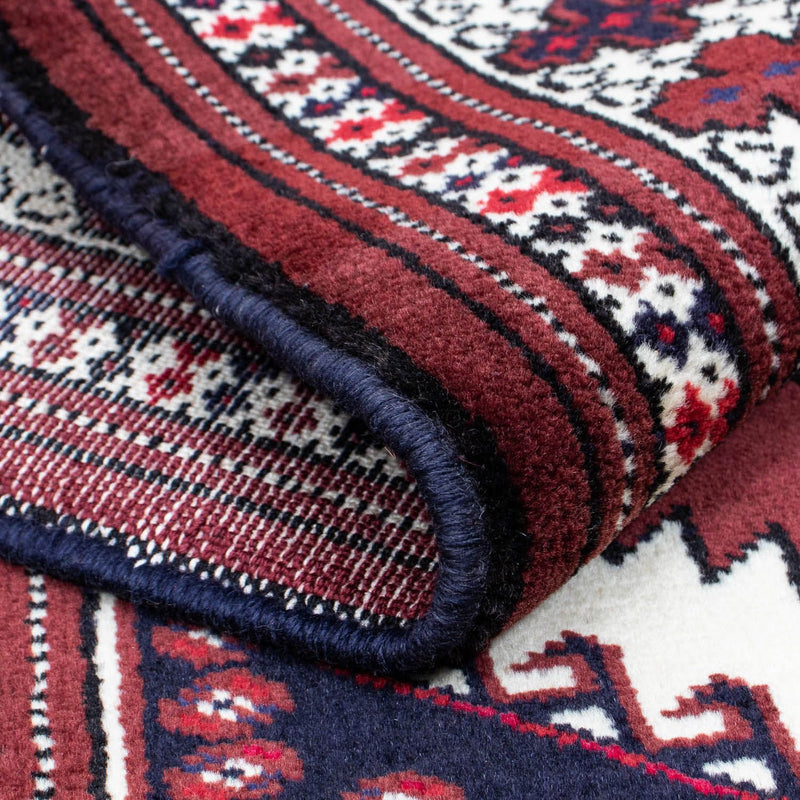 Alfombra persa - Nómada - 129 x 94 cm - rojo oscuro