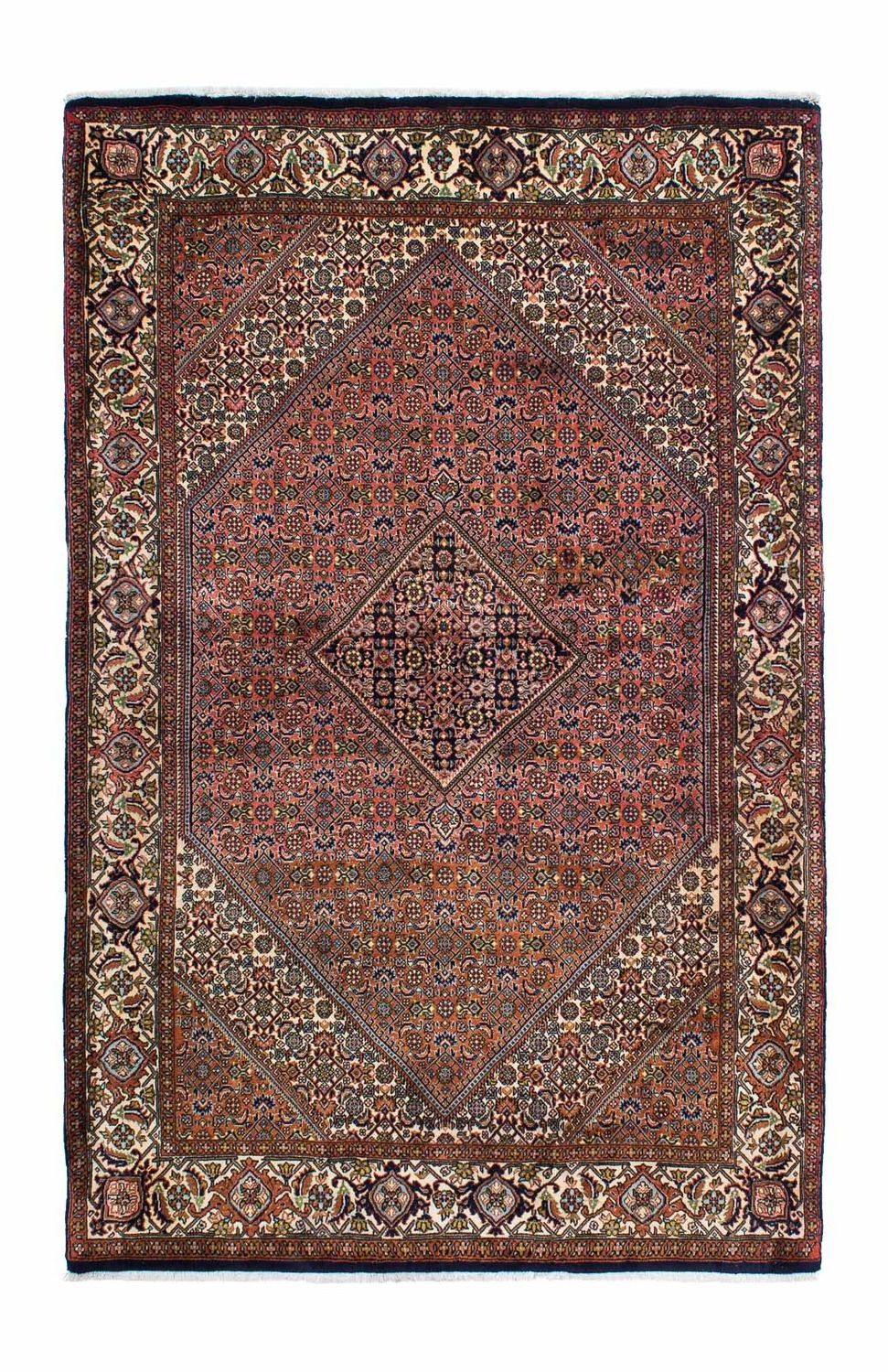 Alfombra persa - Bidjar - 210 x 136 cm - rojo claro