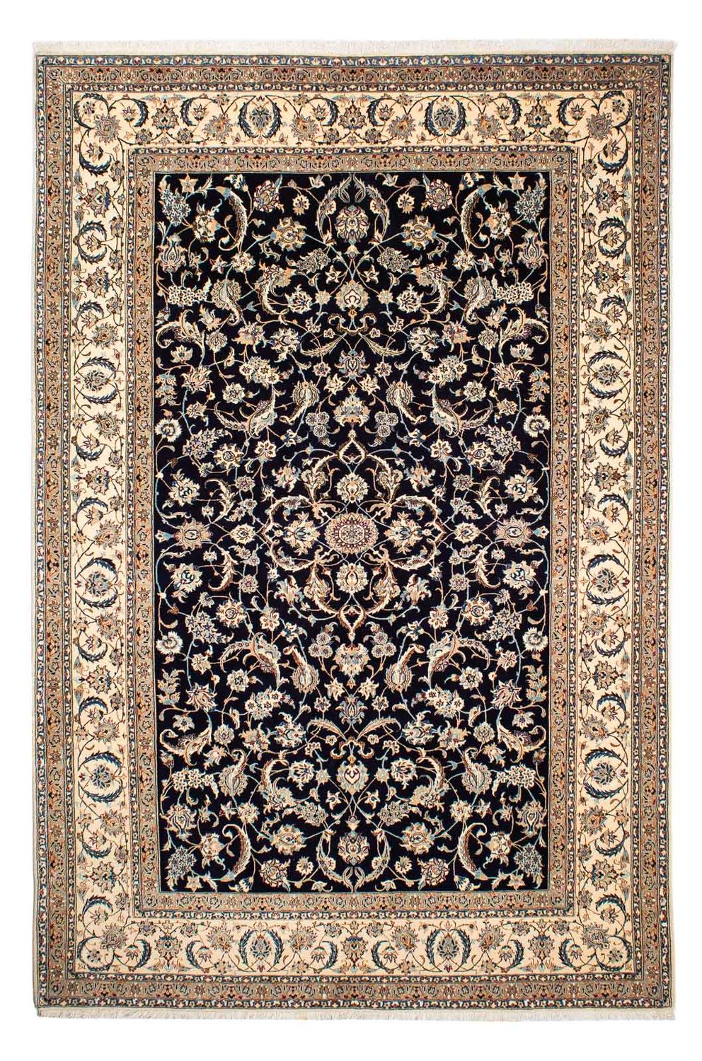 Alfombra Persa - Nain - Prima - 264 x 172 cm - azul oscuro
