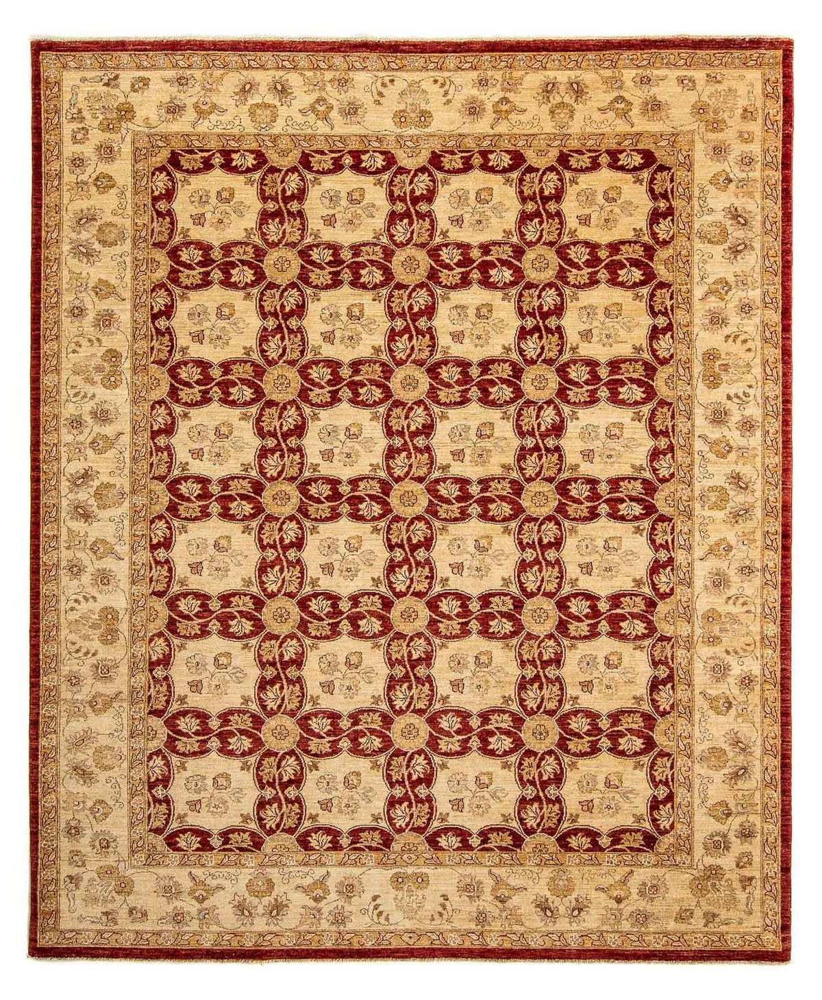 Alfombra Ziegler - 293 x 250 cm - rojo oscuro