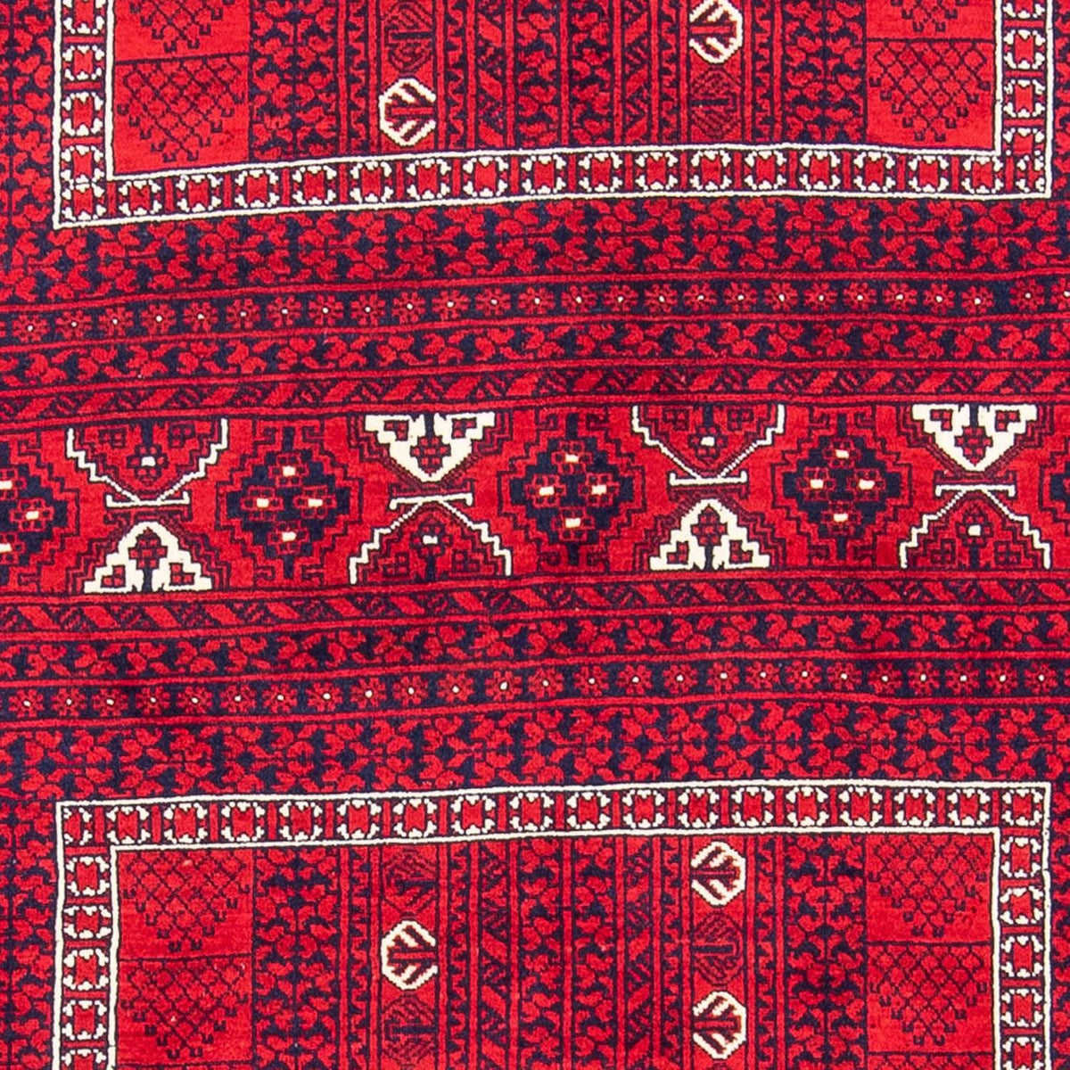 Alfombra Turkaman - 233 x 157 cm - rojo oscuro