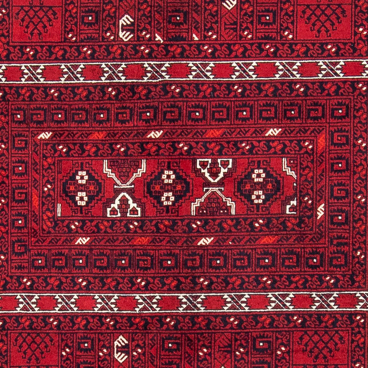 Alfombra Turkaman - 246 x 157 cm - rojo oscuro