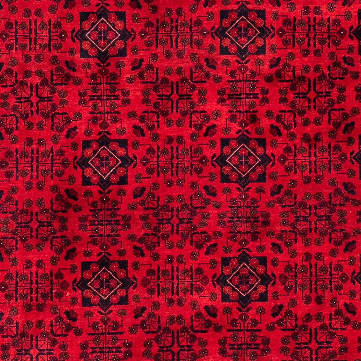 Alfombra afgana - 287 x 202 cm - rojo oscuro
