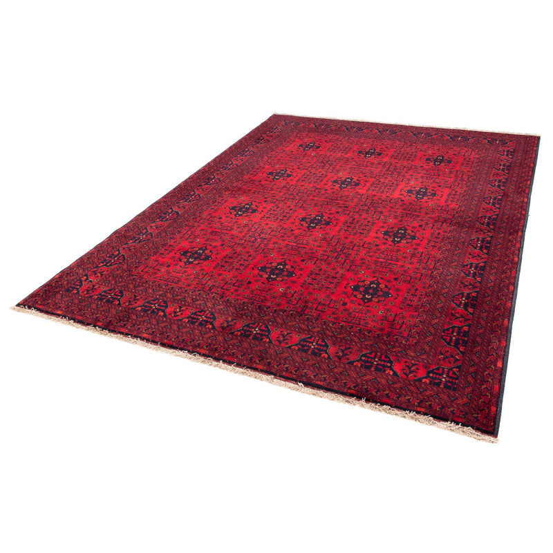 Alfombra afgana - 230 x 171 cm - rojo oscuro