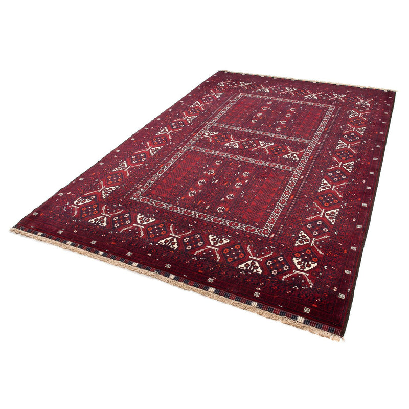 Alfombra Turkaman - 243 x 164 cm - rojo oscuro