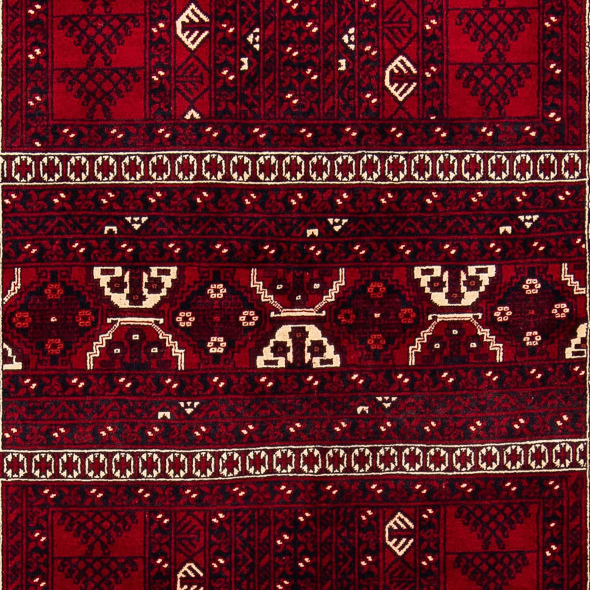Alfombra Turkaman - 237 x 156 cm - rojo oscuro