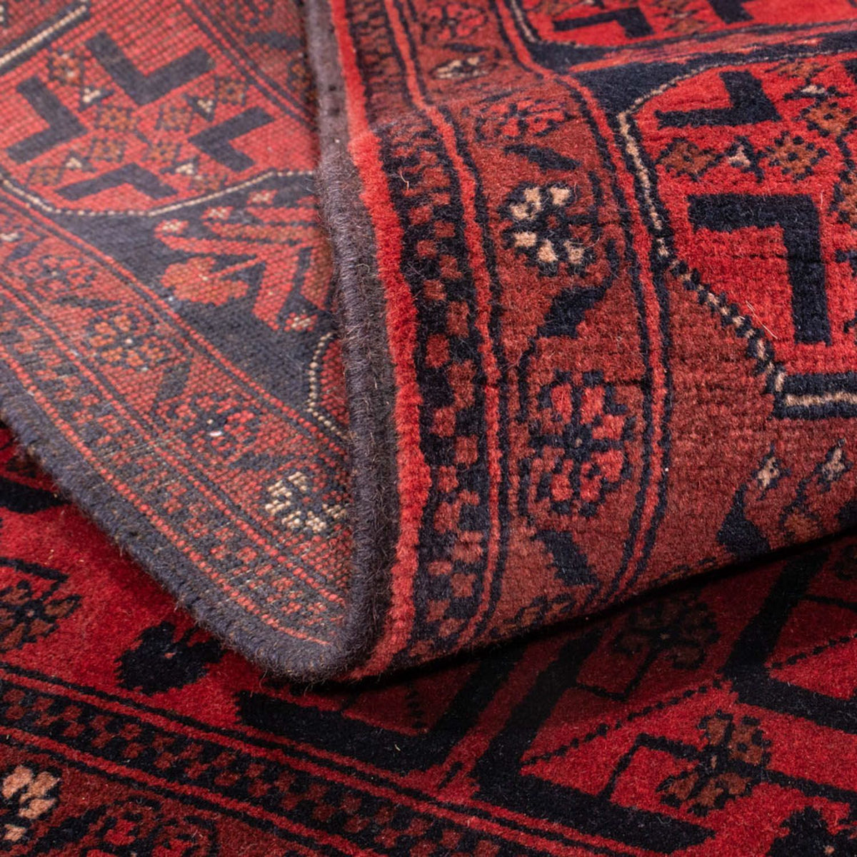 Alfombra afgana - Kunduz - 190 x 130 cm - rojo