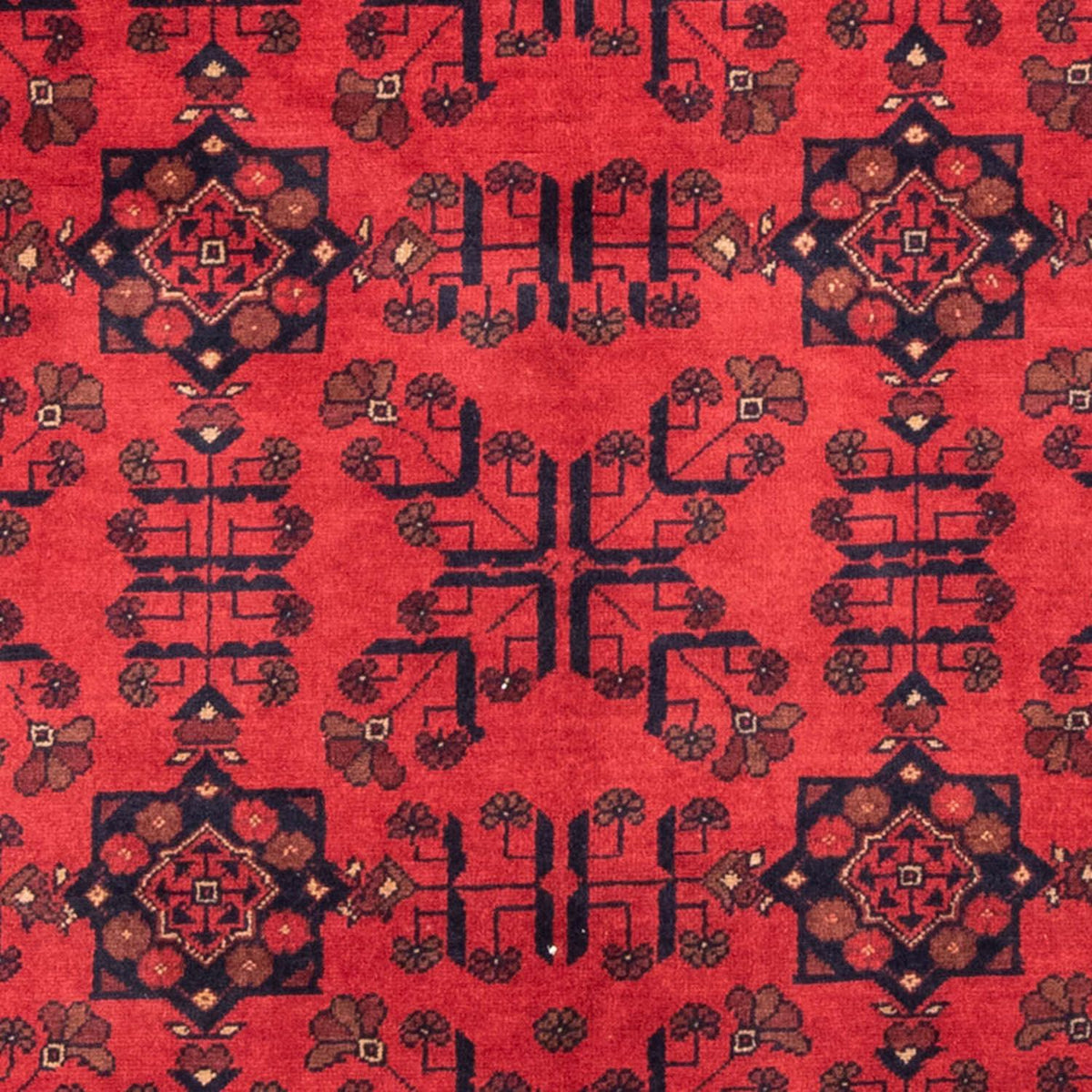 Alfombra afgana - Kunduz - 184 x 127 cm - rojo