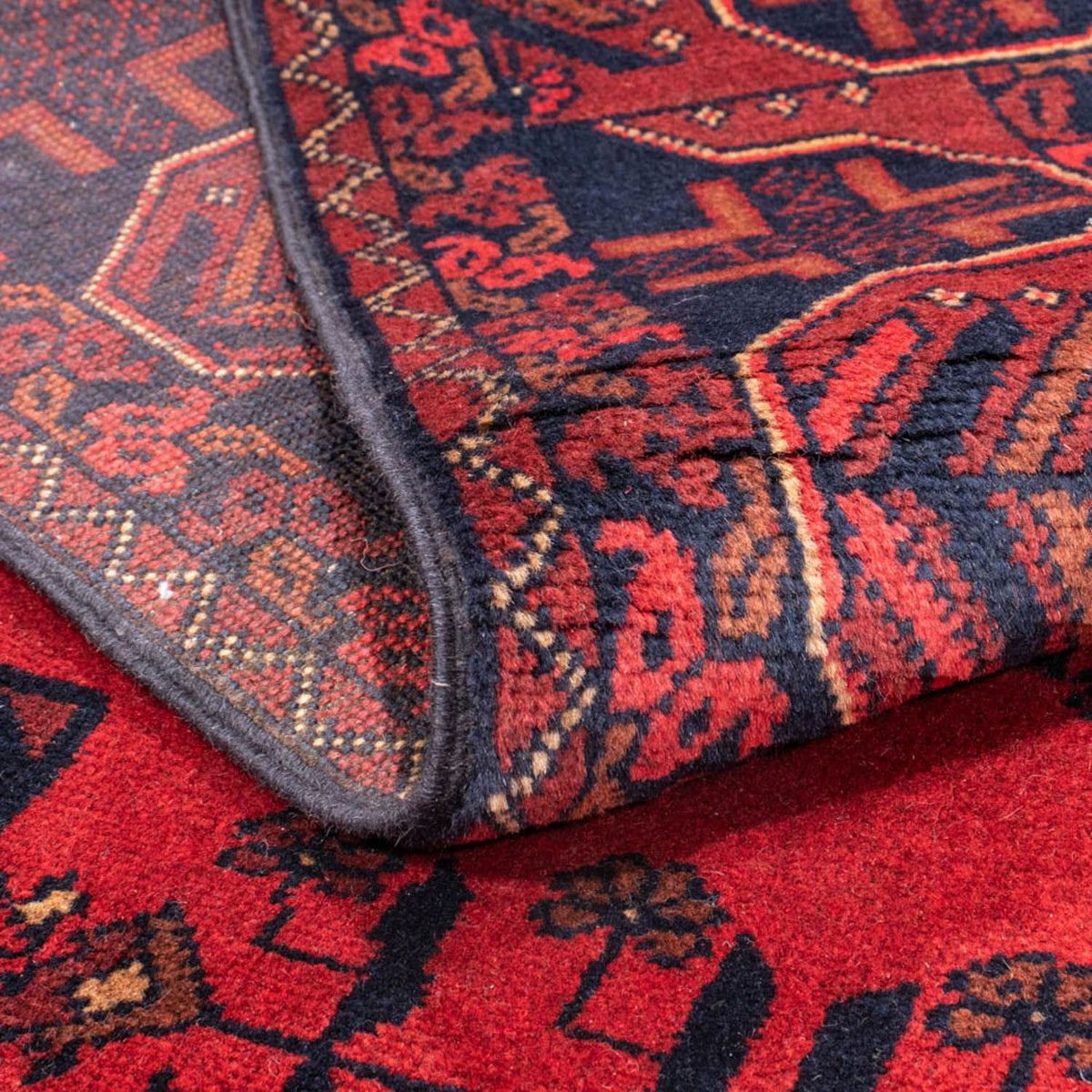 Alfombra afgana - Kunduz - 184 x 127 cm - rojo