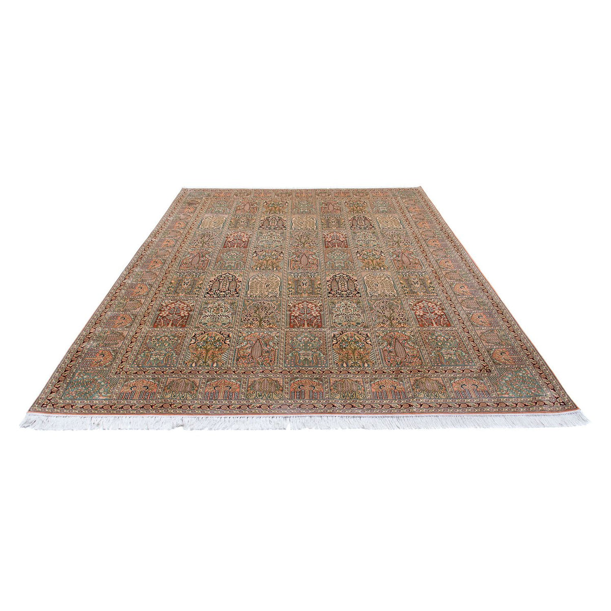 Alfombra de seda - Seda de Cachemira - 336 x 251 cm - multicolor